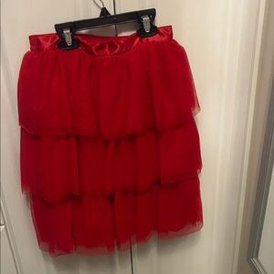 Janie and Jack Vibrant Red Layered Mini Skirt